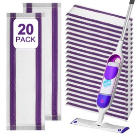 20 Count New Disposable Mop Refills for Swiffer Power Mop,Extended Super Absorbent mop Cloth Compatible with Swiffer Power Mop,Replacement Pads for Floor Cleaning.(Super Absorbent/Velcro)