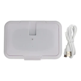 Baby Wipe Warmer Portable Constant Temperature Wet Wipes Dispenser Keep Wipes Moist Warm for Babies White