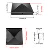 QWORK Aluminum Post Cap Covers, 12 Pack Black Pyramid Deck