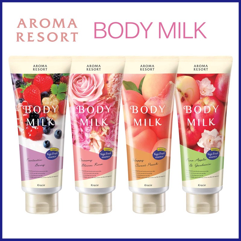 Aroma Resort Body Milk Happy Sweet Peach 7.1 oz (200