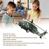 Diecast Metal Helicopter Model Sound Light Pullback Alloy Fighter Aircraft