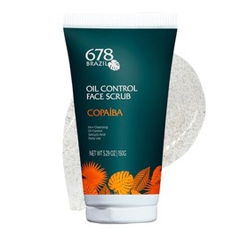 678Brazil Oil Control Facial Scrub – Microexfoliación para tez grasa y propensa al acné – Balance de aceite con copaiba, ácidos glicólicos y salicílic