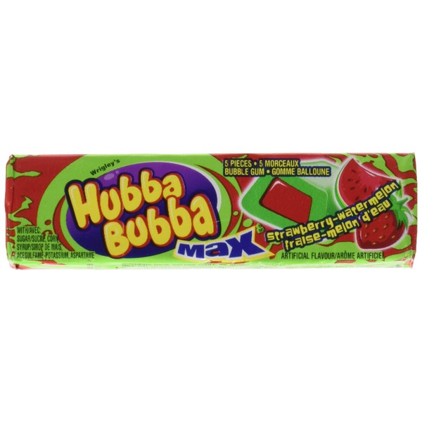 Hubba Bubba Max Strawberry Watermelon, 18-Count