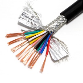 KUSTAT Resistant Cable 2meters Control Signal Line 2 3 4 5 6 7 8 10 12 14 16 20 24 Core PVC Cable 22AWG 0.3 0.5 0.75mm Shielded Wire Outdoor Wire (Color : Black0.2mm, Size : 14-core)