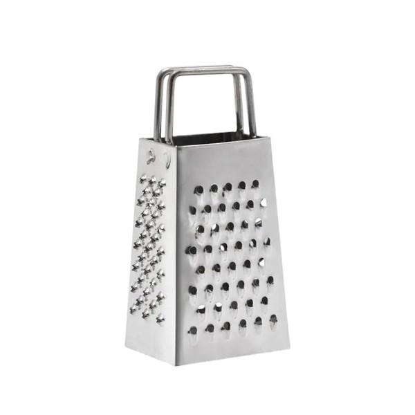 Mini 4-Fach Reibe, Edelstahl Käsereibe Rechteckige Käsereibe Gemüsereibe Knoblauchreibe Vierseitige