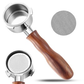 54mm Bottomless Portafilter with Puck Screen, 3 Ears Stainless Steel Head, Compatible with Breville Barista Pro, Barista Express Impress, Bambino Plus, Infuser, Barista Touch, Duo-Temp Pro, Bambino