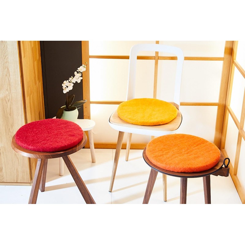 feelz Seat Cushion Round Felt 100% Wool 35 cm Height