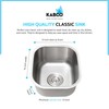 KABCO Single Bowl Undermount Stainless Steel Kitchen Sink, Rust Resistant