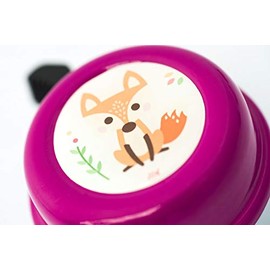 Liix Colour Bell Fox Animal Zoo Design Bicycle Bell for Children and Adults (Magenta)