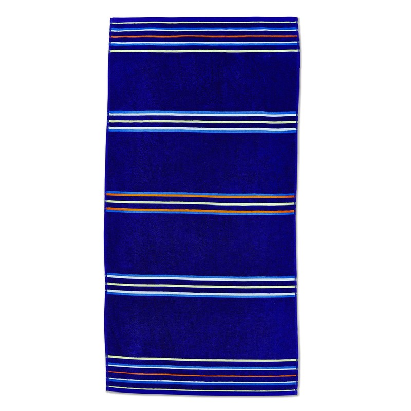 Catherine Lansfield Rainbow Cotton Beach Towel Pair Blue