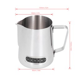 Topyond 600 ml frothing cup, made of stainless steel, perfect for baristas and coffee lovers, including frothing jug, pitcher and barista accessories