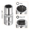sourcing map 2pcs 12 Points Socket 1/4" Drive 7mm Metric