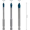 EXPERT HEX-9 Hard Ceramic Drill Bit 3pc set 5/6/8mm