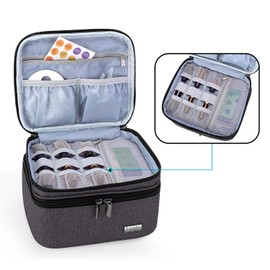 Luxja Essential Oils Carrying Bag - Holds 20 Bottles (5 ml - 30 ml), Portable Organiser for Essential Oils and Accessories