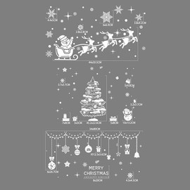 Jagowa Christmas & New Year Window Stickers - Static Clings for Glass - Festive Window Decorations - 5 Sheets (Style B)