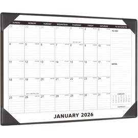 Large Desk Calendar 2026 with Desktop Mat, KOPEESY 22" x 17" Desktop Calendar, 18 Mouths From January 2026 to June 2027, Office Supplies Desk Blotter Calendar for Home School and Office