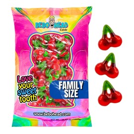 Sugar Kingdom | Gummy Cherries Candy Bulk: Cherry Flavored - 2.2 Pound Bag, Yellow