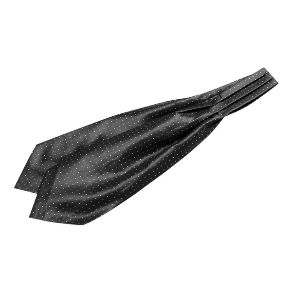 Allegra K Men's Polka Dots Ascot Formal Party Tie, black