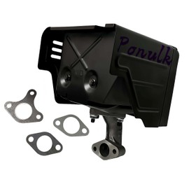 Muffler Assembly With Exhaust Manifold Pipe/Gasket For Honda/Clone GX390 GX340 11HP 13HP 389cc Harbor Freight Engine, Pressure Washer,Snowblower，Mower, Engine, Water Pump Kit 18310-ZE2-W61