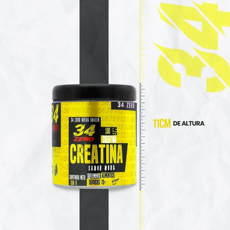 34 Zero Creatina Monohidratada 350g 70 Servicios