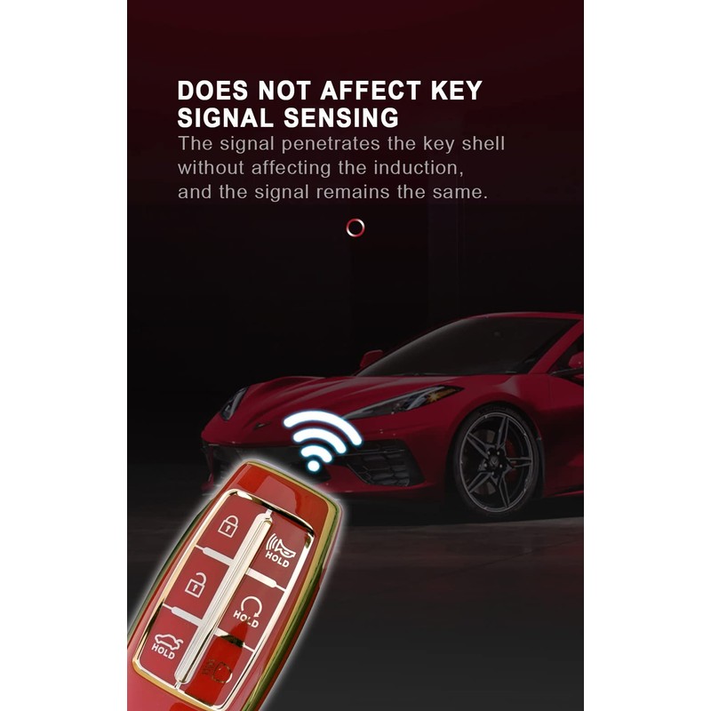 TECART Key Fob Cover Fit for Genesis GV70 GV80 Key