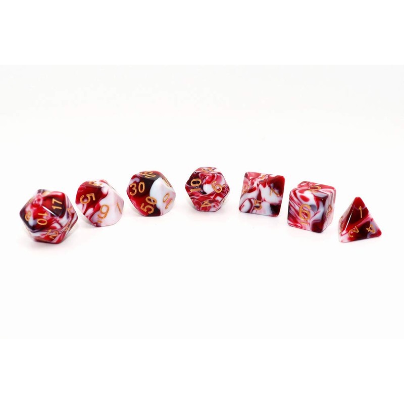 DND Dice Set Red Mix White Dice for Dungeon and
