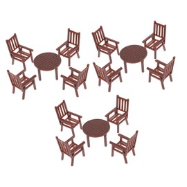 ABOOFAN 3 Juegos Mini Mesa y Sillas 1 Mesa De Cocina De Casa De Muñecas a Escala 12 Mini Muebles De Juguete Mesa De Muñecas Casas De Muñecas Juego De Mini Silla Niño El Plastico Miniatura