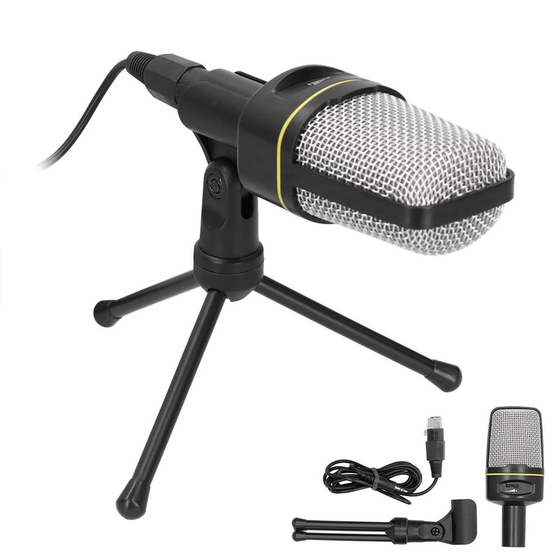 Vvikizy Condenser Microphone, Studio Microphone Set, Omnidirectional Microphone with Tripod
