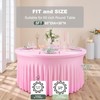 Outpain 6 Pack Spandex Pink Round Tablecloths for 60in Tables,