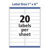 Avery Rectangle Labels with Sure Feed, 1" x 4", 200
