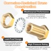 sourcing map 2Pcs Brass Bulkhead Fitting NPT 1/4" Female Double