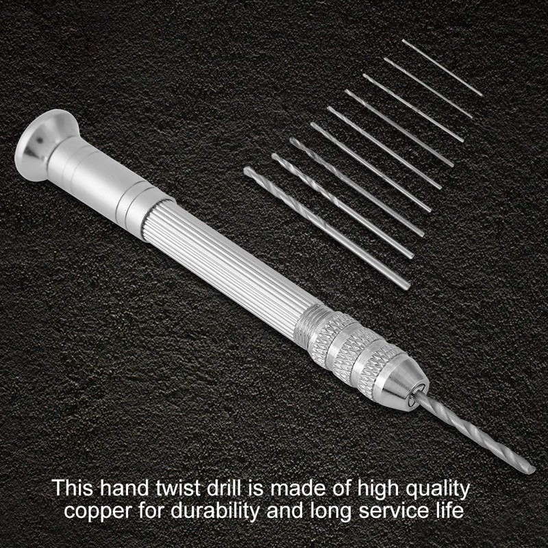 Mini Precision Hand Twist Drill 10 x Drill Bit Tool