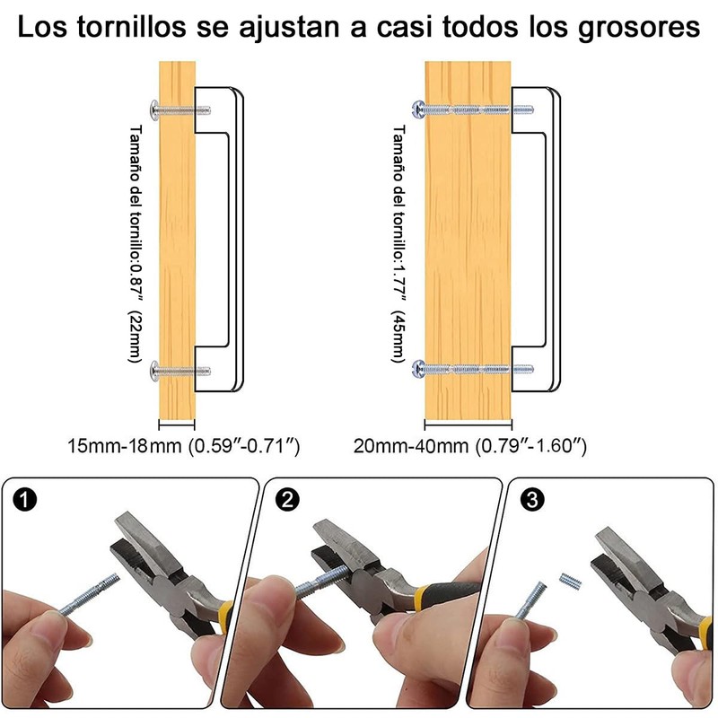 Tiradores para Cajones 10 Piezas Jaladeras, Agarraderas para Gabinetes de