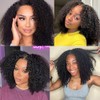 Weft Hair Extensions Afro Kinky Curly Bundles Human Hair 4B