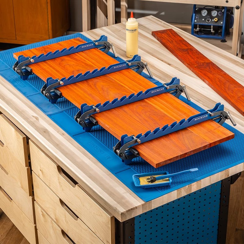 Rockler Mini Deluxe Panel Clamps (2-Pack) - Powerful Four-Way Pressure