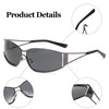 LJCZKA y2k Trendy Sunglasses for Women Men Cool Futuristic Sunglasses