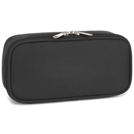 FlowFly Large Capacity Pencil Case for Kids, Boys & Girls – Zippered Multi-Functional Pen Pouch, Soft & Portable Pencil Bag for School, Teens, Students, Black