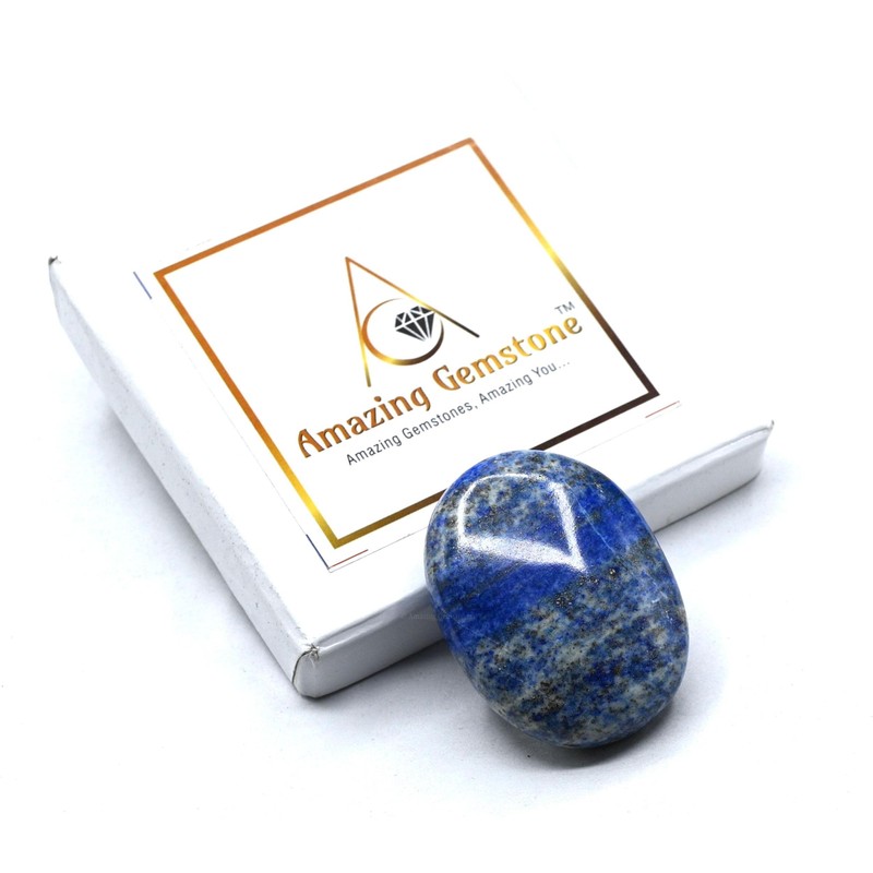 Lapis Lazuli Crystal Palm Stone Natural Healing Stone for Chakra