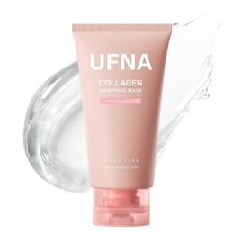 UFNA Collagen Face Mask - Overnight Wrapping Facial Perm Firming and Hydrating Hydrolyzed Sodium + Panthenol Niacinamide Reduces Dullness and Promotes Smooth Skin Texture 75ml / UFNA 콜라겐 페이스 마스크 - 오버나이트 랩핑 페이셜 펌 탄력 및 수분 공급 가수분해 나트륨 + 판테놀 나이아신아마이드로 칙칙함을 줄이고 부드러운 피부 결을 촉진합니다 75ml