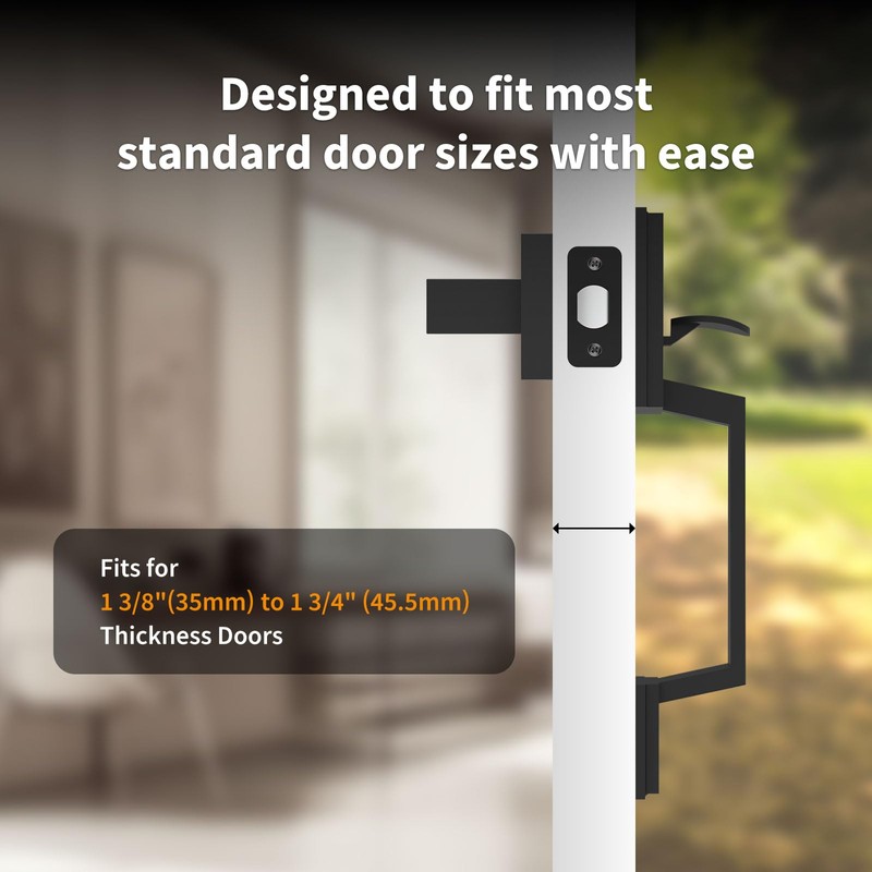 Aqara Front Door Handleset, Single Cylinder Exterior Door Entry Handle