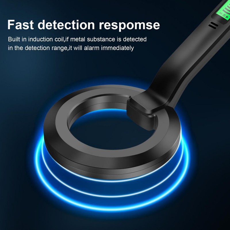 Metal Detector High Sensitivity LCD Display Sound Vibration Alarm 360