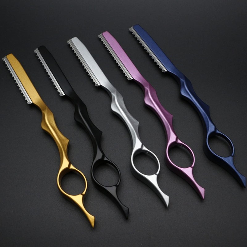 Flat Brush, Stainless Steel, Stainless Steel Nib Cut Barber Razor