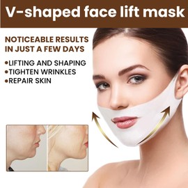 Lifting-Gesichtsmaske, V-line, Maske mit doppeltem Kinn, feuchtigkeitsspendend, fest, Lifting Gesicht, Doppelkinn, reduzierend, feuchtigkeitsspendend, Anti-Falten und Anti-Aging, 5 Stück