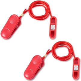 Gosknor 2pcs Treadmill Magnet Safety Key, 1.7x0.5 Inch Universal Magnetic Safety Switch Replacement Treadmill Emergency Stop Magnet for Most Running Machines (Flat Oval)