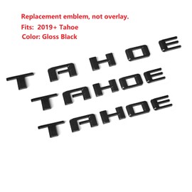 Set 5pack OEM Three Tahoe Plus Two High Country Emblems 3D Letters Badge Compatible with Tahoe 2019-2025 84910061 Glossy Black