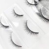 Musegetes 3D False Eyelashes, Popular, Natural Black Base, Soft Core,