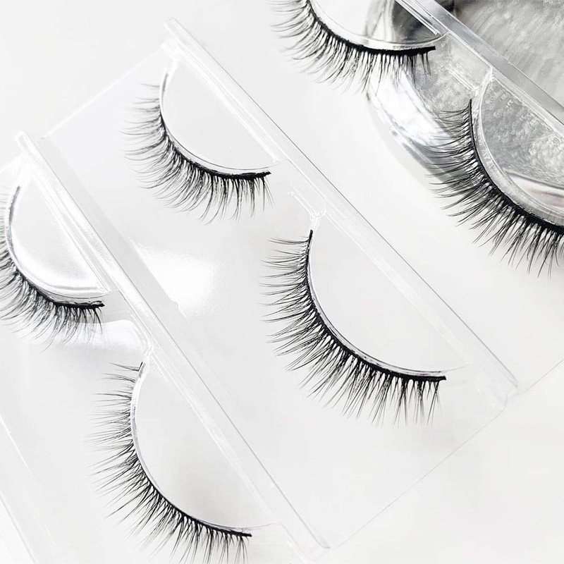 Musegetes 3D False Eyelashes, Popular, Natural Black Base, Soft Core,