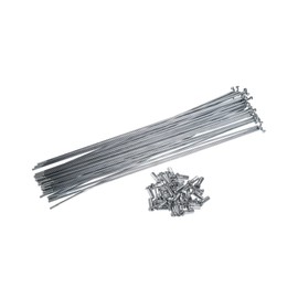 ACROPIX 36pcs 14G J Bend Bicycle Steel Spokes 240mm 9.45" Cycle Spokes with Brass Nipples Steel Spokes for Mountain Bike MTB Car Parts