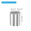 sourcing map 3/32" 2.5mm Aluminum Crimping Loop Sleeve Double Ferrule