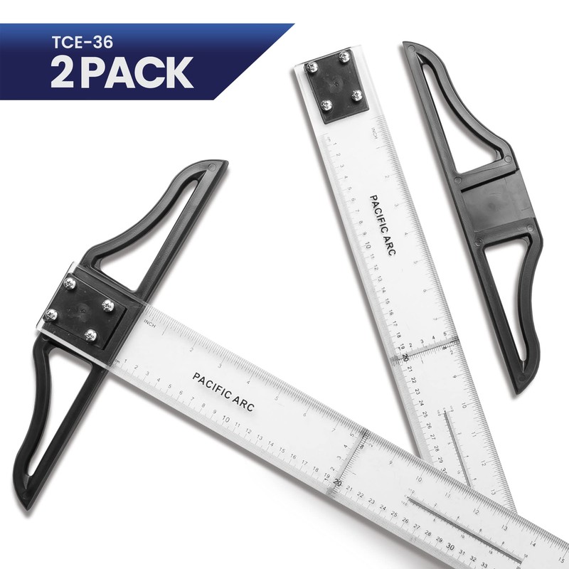 2 Pack - Pacific Arc 36 Inch T Square, Traditional